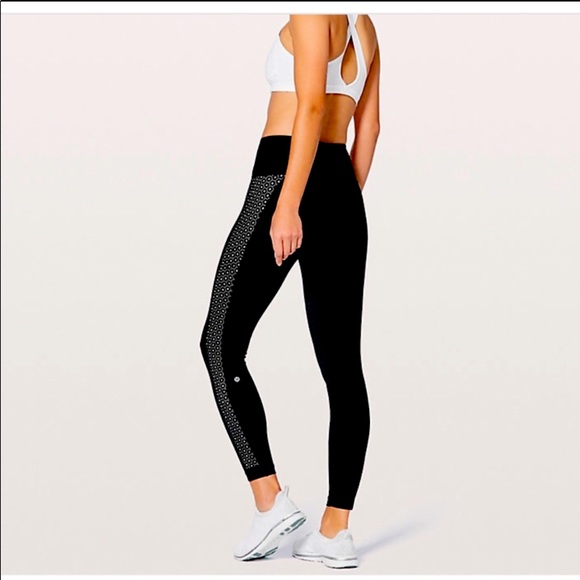 🛑 SOLD 🛑 NEW Lululemon colour me quick 7/8 black legging’s - Picture 2 of 8